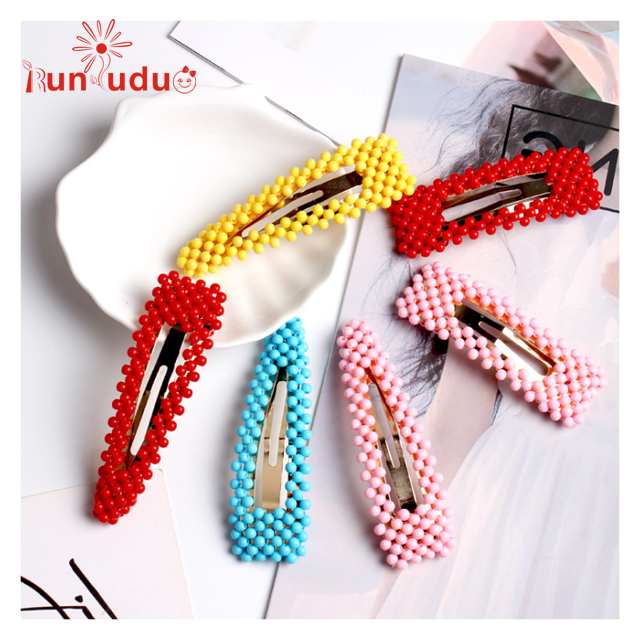 Новые цветные аксессуары для волос в пляжном стиле Красочные цветные жемчужные заколки для волос для женщин