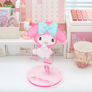 Lindo soporte de teléfono Sanrio, soporte de acrílico ajustable para tableta, decoración de escritorio Kawaii, My Melody Kuromi, Licencia Oficial - Product Image 2