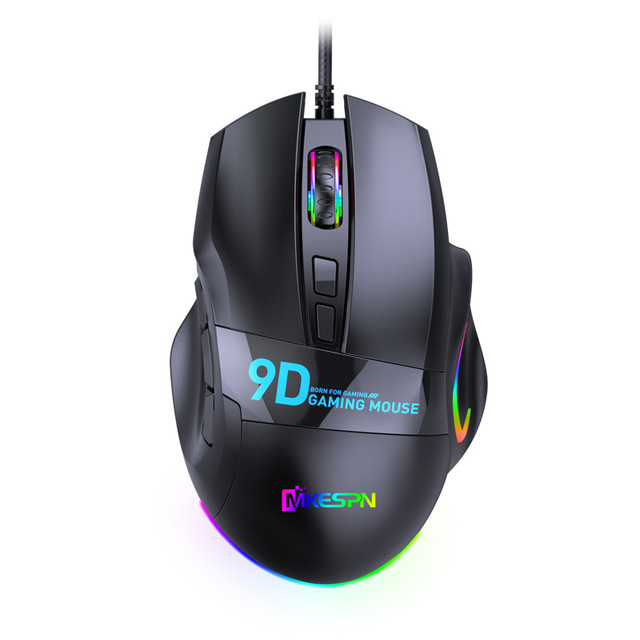 MKESPN X10 Multi-button Gaming Mouse 9-button RGB Wired Macro Defines the Gaming Mouse for Computer