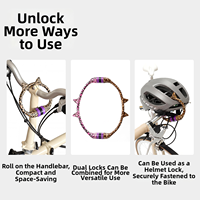 Antivol de vélo en acier à motif léopard, portable, durable et étanche pour vélos Dahon/pliants et vélos pour enfants