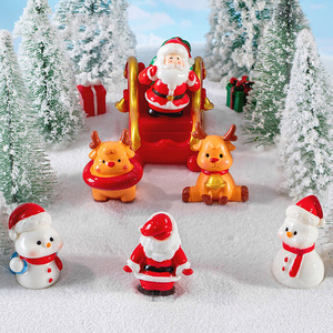 Petites figurines de Noël en résine, Père Noël et bonhomme de neige, ornements de Noël en résine pour remplir les sacs cadeaux de Noël, <span class=keywords><strong>jardin</strong></span> - Product Image 3