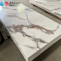 Panneau mural en PVC imitation marbre, revêtement UV, 4x8 pieds, prix de gros