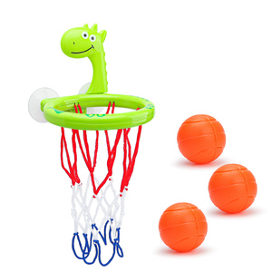 Aro de Baloncesto de Plástico con Diseño de Tiburón para <span class=keywords><strong>Bañera</strong></span>, con 5 Pelotas Suaves y Ventosas Fuertes, para Niños Pequeños y Niños, Juego Interior/Exterior - Product Image 4
