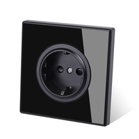 Enchufe de Pared LangYeao EU con USB Tipo-C, Panel de Vidrio Templado 16A 220V V0 Ignífugo con Obturador de Seguridad