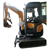 Importation de mini-excavatrices d'occasion chinoises de 1,5 tonne, engins de terrassement électriques, avec fraise à souches et fraise à chenilles