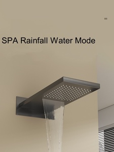 Ensemble de <span class=keywords><strong>douche</strong></span> encastré KD-05RS-B Nordic pour la maison, 2 modes de jet, <span class=keywords><strong>douche</strong></span> pluie, couleur noire, économiseur d'eau - Product Image 2