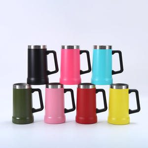 Gobelet isotherme à double paroi en acier inoxydable avec logo personnalisé, 24 oz, 700 ml, <span class=keywords><strong>grand</strong></span> gobelet à bière, mug, tasse avec poignée - Product Image 6