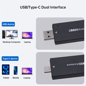 Kotak Hard Disk magnetik steker langsung USB/tipe-c, kecepatan Transfer antarmuka ganda 10Gbps/6Gbps M.<span class=keywords><strong>2</strong></span> - Product Image 2