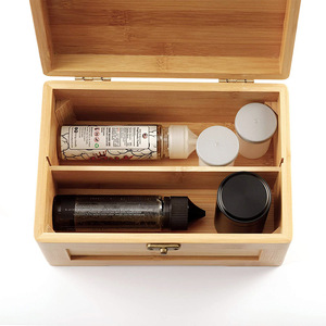 Wooden <b>Jewelry</b> <b>Box</b> Rectangle Solid Wood Storage <b>Box</b> <b>With</b> <b>Lock</b> Simple Style For Gift Packaging - Product Image 5