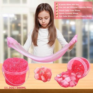CHENXI Jelly Cube Slime Transparente, Cristalino, No Tóxico, con Dijes Personalizados, Juguete Antiestrés de Colores, Slime Crujiente - Product Image 5
