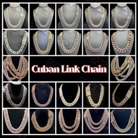Chaîne cubaine en moissanite 16mm 18mm, collier personnalisé Hip Hop en argent 925, chaîne cubaine en moissanite diamant VVS