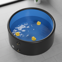 Baignoire de plongée froide hydrothérapeutique gonflable durable de forme ronde pour 4 à 6 personnes, pour l'extérieur et l'intérieur
