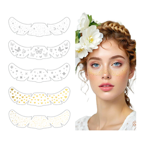 Adesivi per Trucco Viso da Donna e Ragazza, <span class=keywords><strong>Tatuaggi</strong></span> Temporanei con Occhi d'Angelo, Glitter e Farfalle - Product Image 6