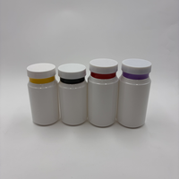 Bouteille en plastique cylindrique blanche PET de haute qualité de 120 ml et 150 ml avec bouchon à vis pour l'emballage de bonbons et de pilules