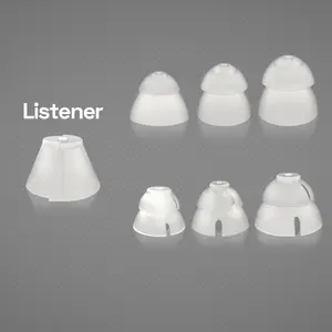 Double Deck Silicone Ear Tips Hearing Aid Spare Parts for BTE & CIC Hearing Aids Ear Plug Ear Domes