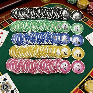 Jetons de poker en <span class=keywords><strong>composite</strong></span> d'argile de qualité supérieure, jetons de casino élégants pour les soirées et événements de casino - Product Image 2