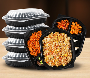 Conteneur alimentaire jetable <span class=keywords><strong>Bingo</strong></span> HYX-001 en PP/PET, compatible micro-ondes, avec couvercle transparent pour pizza, salade, hamburger, pain, <span class=keywords><strong>sushi</strong></span> - Product Image 3