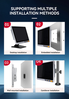 Panel PC Industrial de 10.4''-12.1/15'' con Pantalla Táctil, 8G-128G RAM, I7-i3-1215U 8550U J1900 VGA, Montaje en Pared, I3-1215U 8550U, en Stock