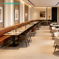 Table et chaises de salle à manger en bois minimalistes pour hôtel, café, restaurant - Mobilier Guangzhou Mingmeng