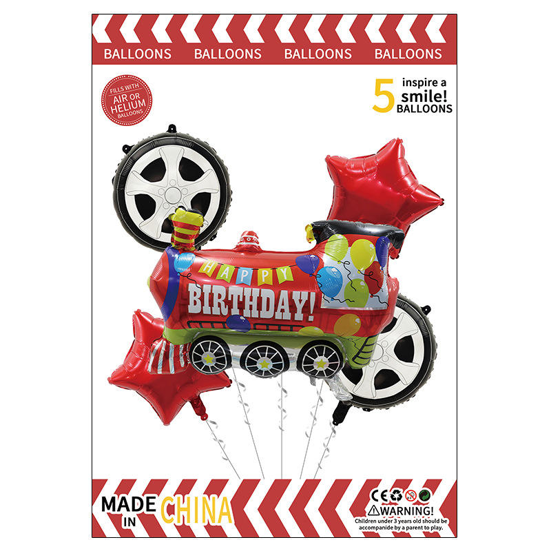 Red train 5-piece set