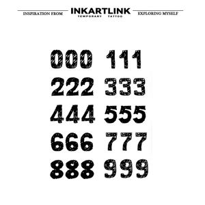 INKARTLINK - Pegatinas de Tatuajes Temporales para el Cuerpo, Pegatinas de Tatuajes de Números de Ángel, Resistentes al Agua, Ecológicas, de Larga Duración (15 Días), al por Mayor - Product Image 3