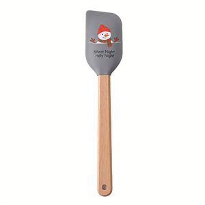 Ensemble de spatules en silicone personnalisées pour la cuisine, avec manche en bois, pour la pâtisserie, la cuisine et Noël - Product Image 2