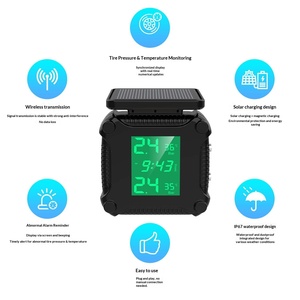 Sensor Eksternal Tenaga Surya Usb Tpms untuk Sepeda Motor, Monitor Tekanan Ban Real Time dengan Layar Warna LED - Product Image 4