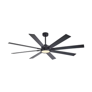 Kit de ventilateur de plafond LED noir avec lampe intégrée pour salon et chambre à coucher - Product Image 3