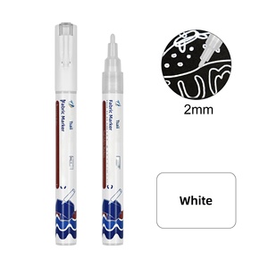 Marqueurs pour tissu blancs - <span class=keywords><strong>D</strong></span>écoration de vêtements - Stylos à peinture acrylique pour baskets, sacs, chaussures, textiles, couture, artisanat - Product Image 2