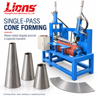 Machine à rouler la tôle en cône LIONS avec serrage hydraulique et couche de polyuréthane de 30 mm