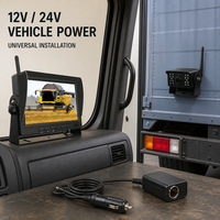 Kit de caméra de recul sans fil 2,4 G avec écran LCD IPS RGB, moniteur, antenne externe, vision nocturne IP68 pour camions, bus, camping-cars, remorques et utilisation en flotte