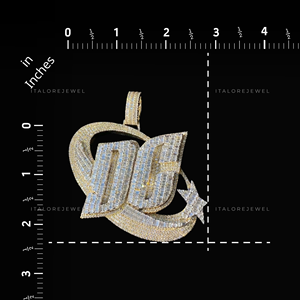 Colgante de Letra DG Moissanite, Plata de Ley 925, Chapado en Oro, Joyería con Iniciales, Estilo Hiphop, Unisex, Regalo de Moda para Fiestas - Product Image 2