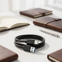 Kabel Data USB3.0 Tipe-C ke USB-A dengan Pengisian Cepat 3A dan Transfer Data untuk Ponsel