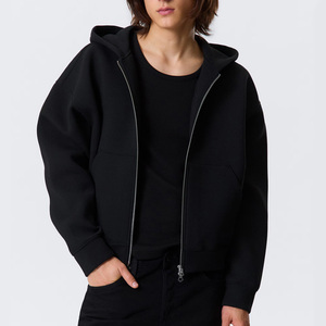 Sudadera con Capucha Personalizada de Alta Calidad para <span class=keywords><strong>Hombre</strong></span>, de Poliéster y Algodón, Estilo Holgado, Grueso, con Cierre de Cremallera - Product Image 3
