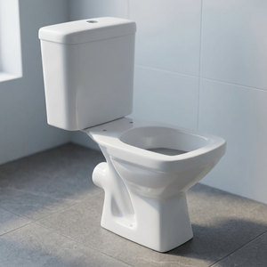 Modern Two Piece Washdown Toilet Floor Mounted Dual Flush Ceramic Bathroom Water Closet WC Set - Product Image 2