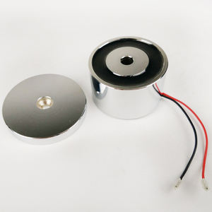 قفل كهرومغناطيسي مغناطيسي كهربائي بباب واحد 12 فولت 24 فولت تيار مستمر للتحكم في الوصول بشكل دائري 50 Force - Product Image 1