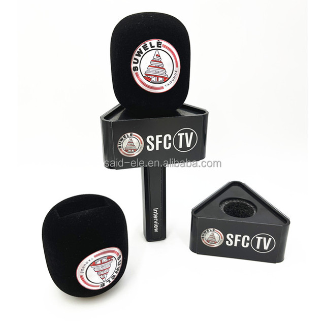 Microphone Foam Windshields for Rod E Interview Go Mic Foam Windscreen with Custom Channel logo Printed Mic Windsock Foam Filter