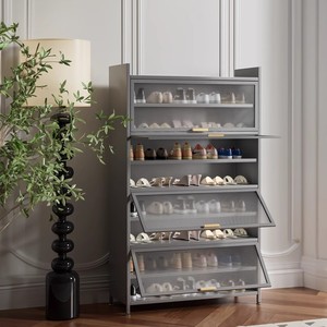 Nhà Máy Giá tủ giày thép cán nguội chống bụi lưu trữ giá với cửa lật lên tủ lưu trữ giày nhiều lớp - Product Image 6