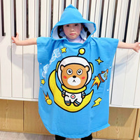 Peignoirs de plage à capuche personnalisés en microfibre à séchage rapide, poncho de bain pour enfants