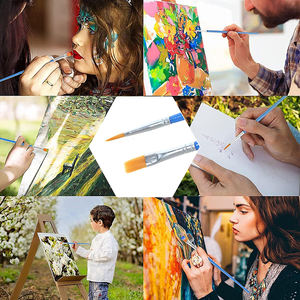 <span class=keywords><strong>Pinceau</strong></span> plat LISI Art pour aquarelle, <span class=keywords><strong>petit</strong></span> format, bleu, manche en plastique, virole en aluminium, poils en nylon, vente en gros pour la <span class=keywords><strong>peinture</strong></span> - Product Image 6