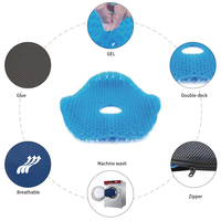 Haute qualité Tpe remplissage ergonomique Gel coussin de siège décor à la maison lavable respirant nid d'abeille siège de voiture canapé coussins