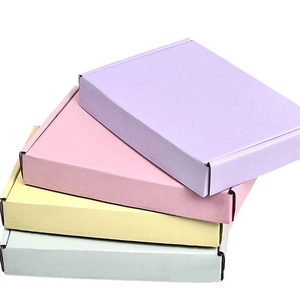 Sẵn sàng để tàu hoặc biểu tượng tùy chỉnh tái chế màu hồng giấy carton sóng có thể gập lại bao bì Quà Tặng bưu phẩm vận chuyển hộp - Product Image 2