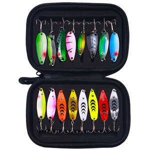 Conjunto de iscas giratórias com equipamento para pesca, 16 peças, iscas de pesca para truta, salmão, salmão e baleia - Product Image 1
