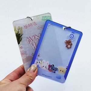 <b>ID</b> Card Case Photocard <b>Holder</b> Plastic Keychains Factory Price Custom Your Own Design Acrylic Zinc Alloy Transparent 6 Color 15g - Product Image 5