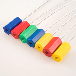 Candado de plástico Sello DE SEGURIDAD reutilizable verde Cerradura Sello de plástico con metal - Product Image 1