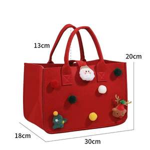 Sacs fourre-tout de Noël réutilisables avec logo personnalisé, forme de Père Noël, style mignon, pour vin, bonbons, cadeaux, usage décoratif - Product Image 3