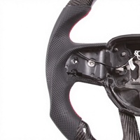 Volant personnalisé en cuir perforé en fibre de carbone avec LED intelligentes pour Dodge Charger Challenger SRT 2014-2019, couleur personnalisée