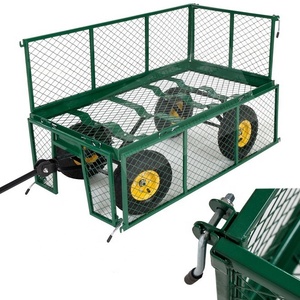 Wagon utilitaire chariot de jardin extérieur chariot de transport remorque 300 lb côtés amovibles métal acier maille fleur chariot camion brouette - Product Image 4