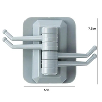 Mur auto-adhésif fort 4 crochet fort sans perçage porte-clés porte cuisine serviette cintre crochets accessoires de stockage à domicile