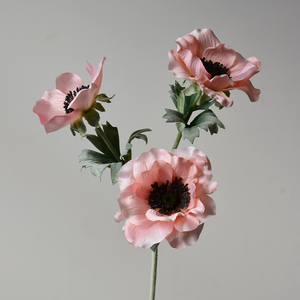 H015 Fleurs artificielles haut de gamme 3 têtes de fleurs de lotus argentées pour le salon des mariages <span class=keywords><strong>Bouquet</strong></span> de fleurs en soie de mariée - Product Image 5